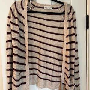 Striped Sweater Cardigan